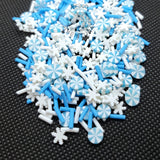 Christmas Mix Blue Peppermint, Clay Sprinkles, Fimo Slices