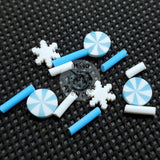 Christmas Mix Blue Peppermint, Clay Sprinkles, Fimo Slices