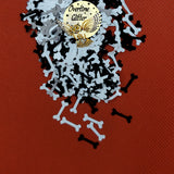 Large Bones Black & White Glitter Shapes