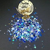 Blue Peppermint Holographic Chunky Glitter Mix