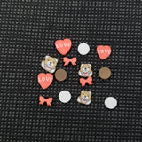 Teddy Bear Valentines Mix, Clay Sprinkles, Fimo Slices