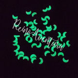 Glow in the dark Moons,  Clay Sprinkles, Fimo Slices, Embellishments, Nail Deco, Resin Fillers