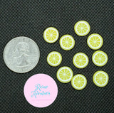 Lemon Slices 10mm, Fimo Slices, Clay Slices, Embellishments, Realistic, Resin Fillers, Bow centers