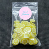 Lemon Slices 10mm, Fimo Slices, Clay Slices, Embellishments, Realistic, Resin Fillers, Bow centers