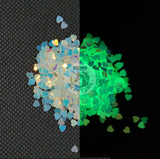 Glow in the Dark, 3mm Hearts, Glitter, Color Shift, Chunky, Confetti