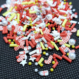 Christmas Mix, Snowman, Candy Cane, Stars, Clay Sprinkles, Fimo Slices, Embellishments, Nail Deco, Resin Fillers
