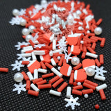 Christmas Mix, Santa Glove, Snowflakes, Clay Sprinkles, Fimo Slices, Embellishments, Nail Deco, Resin Fillers