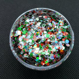 Christmas Eve, Chunky Mix, Holographic, Metallic, Resin Fillers, Nail deco