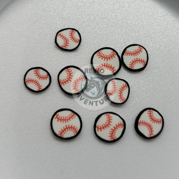 Baseballs, Clay Sprinkles, Fimo Slices, Embellishments, Nail Deco, Resin Fillers