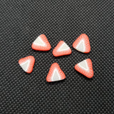 10mm Strawberry Faux Fimo Clay Slices