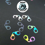 Handcuffs Holographic Glitter Shapes, Resin Fillers, Tumbler, Nails