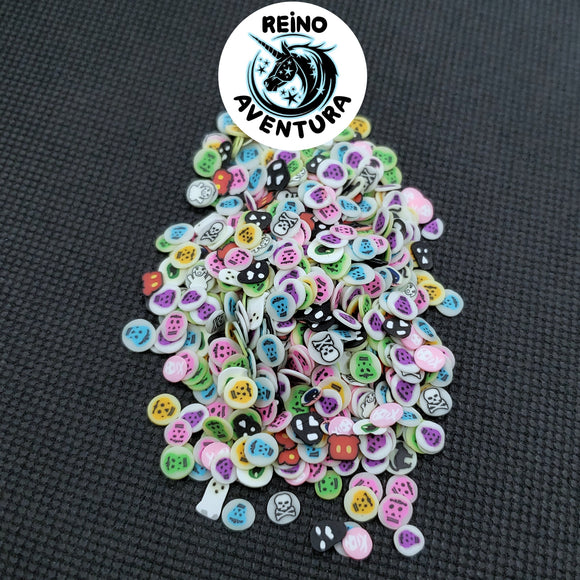 Spooky Halloween Mix Clay Sprinkles, Fimo Slices, Embellishments, Nail Deco, Resin Fillers