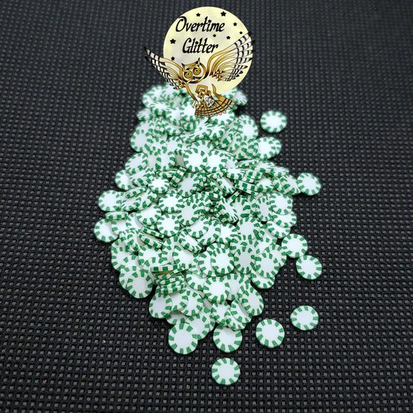 Green Peppermint Candy 5mm Clay Sprinkles