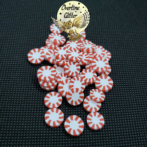 Red Peppermint 10mm Candy Clay Sprinkles