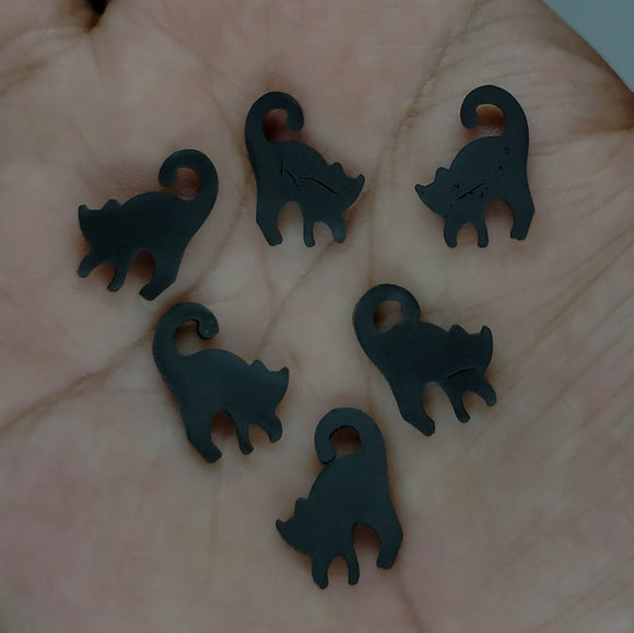 Undead Black Cat Fimo Clay Slices (please read description before buying this item)