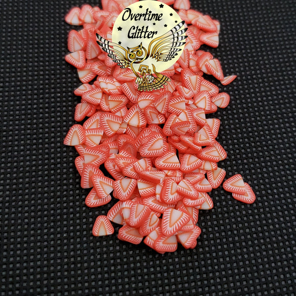 Strawberry Large Fimo Slices Polymer Clay Strawberries Fake Sprinkles