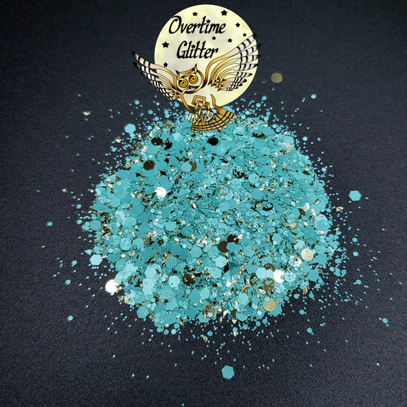 Turquoise Chunky Satin/Metallic Mix