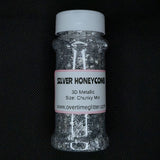 Silver Honeycomb 3D Texture Chunky Metallic Mix