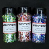 Blue Peppermint Holographic Chunky Glitter Mix
