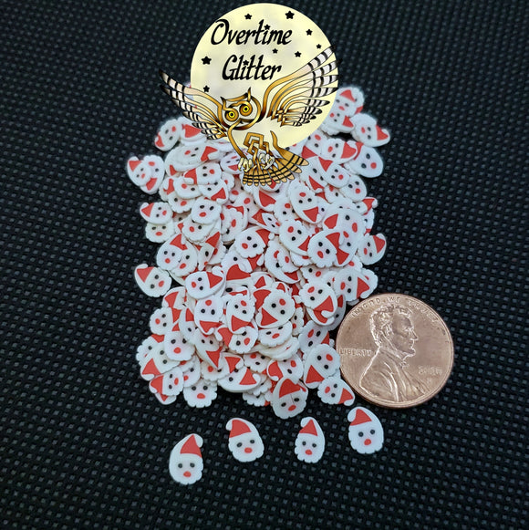 Santa Claus, Clay Sprinkles, Fimo Slices, Embellishments, Nail Deco, Resin Fillers, Christmas