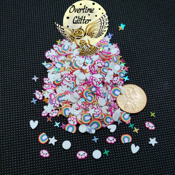 Cloud Unicorn Mix, Clay Sprinkles, Fimo Slices, Embellishments, Nail Deco, Resin Fillers