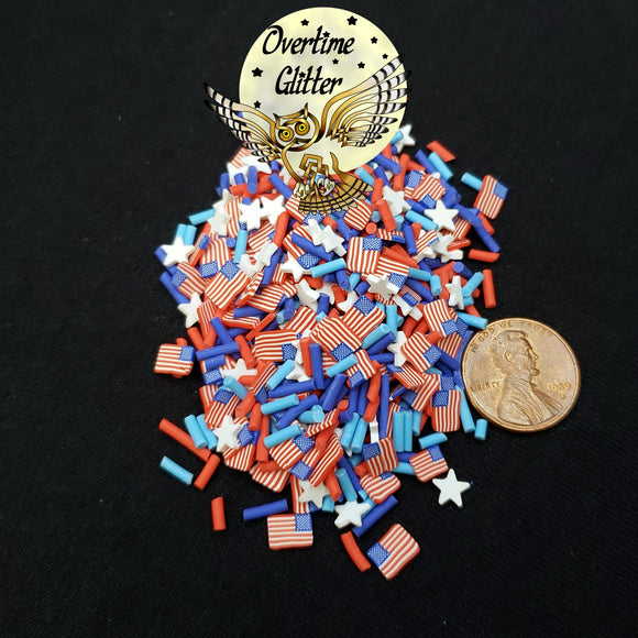 4th of July Clay Sprinkles Resin Fillers