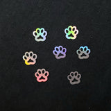 Silver Paw Glitter Shapes, confetti, Resin Fillers