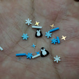 Penguin Winter Mix, Clay Sprinkles, Fimo Slices, Embellishments, Nail Deco, Resin Fillers