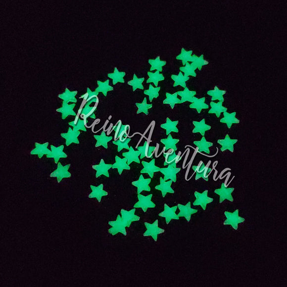 Glow in the dark Stars, Clay Sprinkles, Fimo Slices, Embellishments, Nail Deco, Resin Fillers