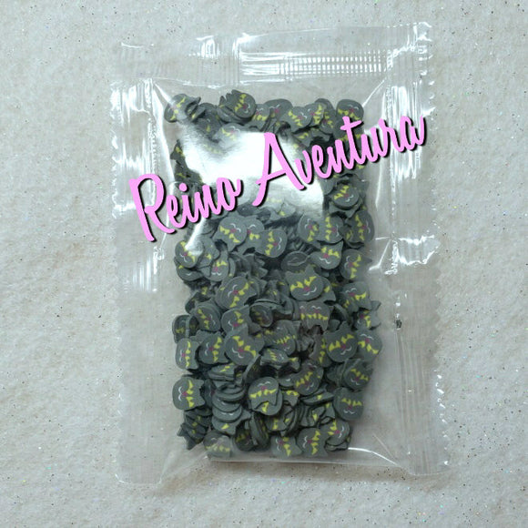 Gray cats , Halloween, Clay Sprinkles, Fimo Slices, Embellishments, Nail Deco, Resin Fillers