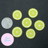 Large Lemon Slices, 20mm Fimo Slices, Clay Slices, Embellishments, Realistic, Resin Fillers, Bow centers