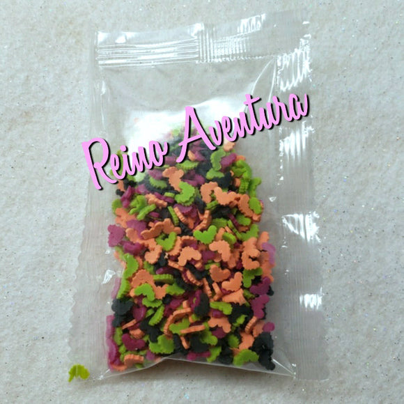 Bat mix, Halloween, Clay Sprinkles, Fimo Slices, Embellishments, Nail Deco, Resin Fillers