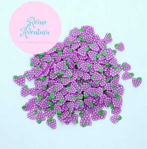 Grape Bunch, Clay Sprinkles, Fimo Slices, Embellishments, Nail Deco, Resin Fillers