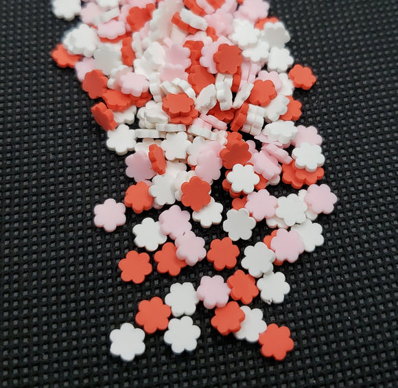 Flowers Mix, Clay Sprinkles, Fimo Slices, Embellishments, Nail Deco, Resin Fillers