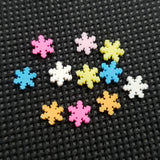 Snowflakes Mix, Colorful, Clay Sprinkles, Fimo Slices, Embellishments, Nail Deco, Resin Fillers, Christmas