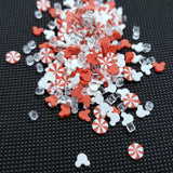 Christmas Mix, Peppermint Candy, Clay Sprinkles, Fimo Slices, Embellishments, Nail Deco, Resin Fillers