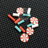 Peppermint Candy and Sprinkles Mix, Christmas, Clay Sprinkles, Fimo Slices, Embellishments, Nail Deco, Resin Fillers