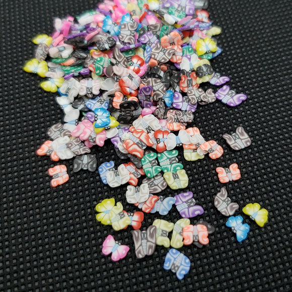 Butterfly Mix, Clay Sprinkles, Fimo Slices, Embellishments, Nail Deco, Resin Fillers