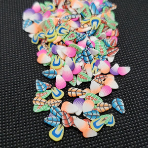 Leaves and Petals Mix. Clay Sprinkles, Fimo Slices, Embellishments, Nail Deco, Resin Fillers